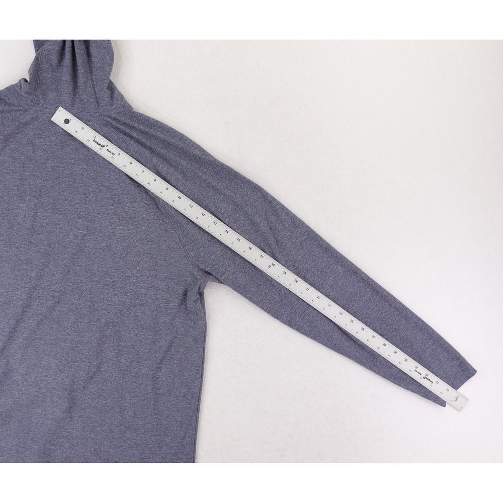 Rhone Reign Hoodie Mens Large Blue Heathered Long Sleeve Activewear Athleisure - Picture 7 of 10